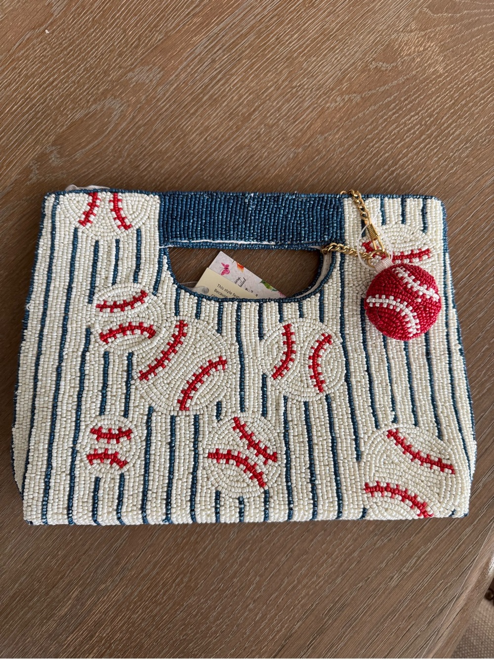 NWT Viral TikTok Beaded Baseball Purse